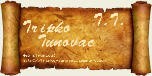 Tripko Tunovac vizit kartica